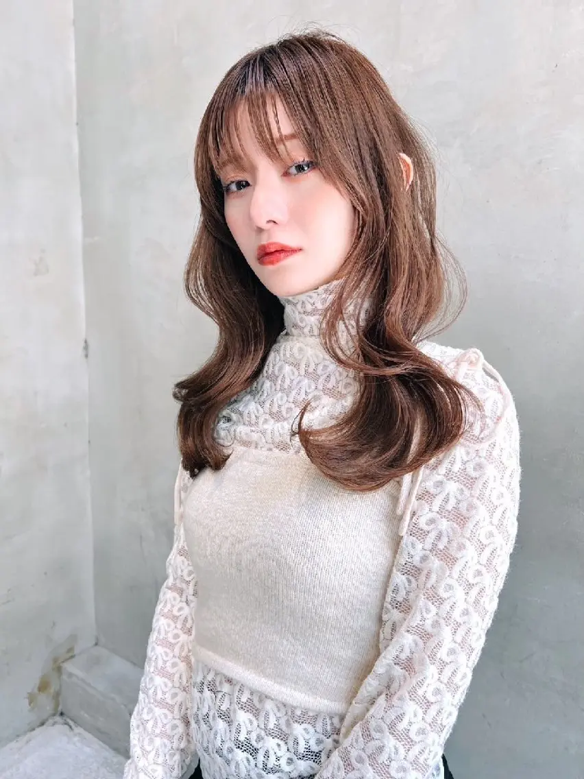 セミロング カラー 【毛流れヘア】 人気No.1/ユウキのヘアスタイル