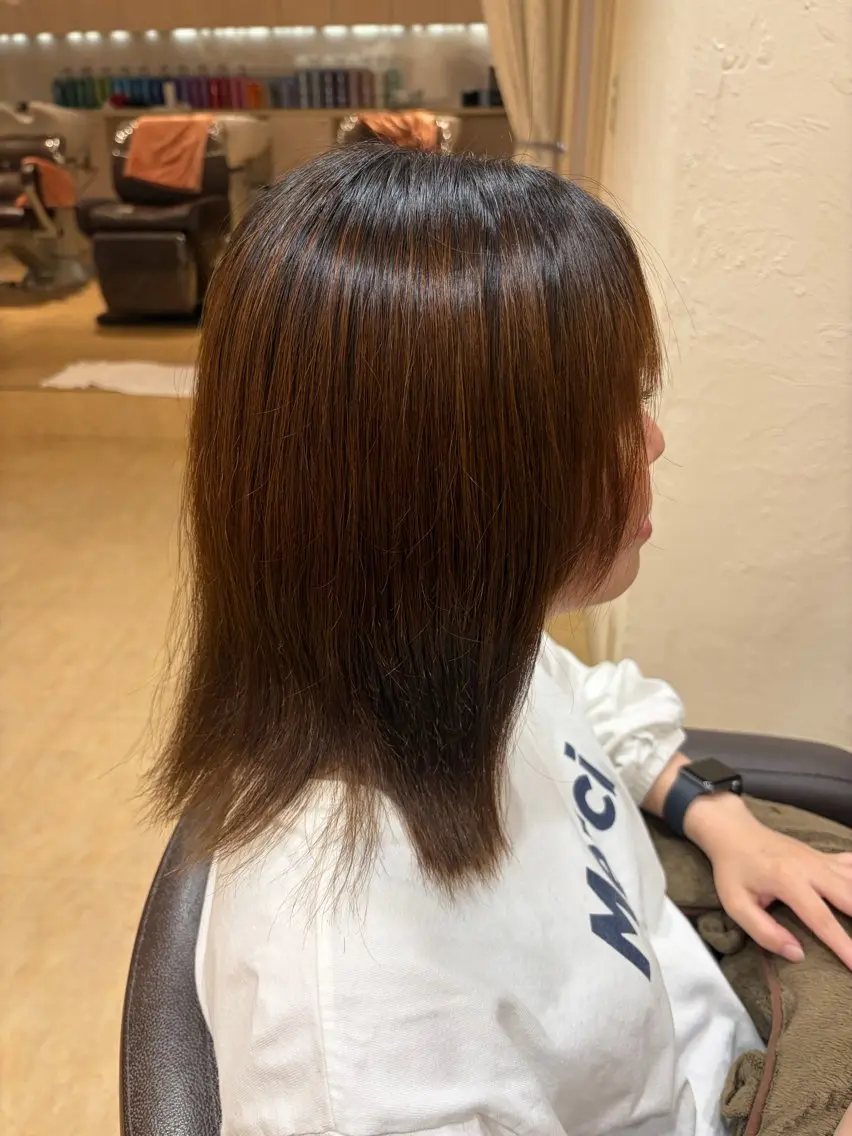 ミディアム 縮毛矯正 鶴見/星野 夏輝のヘアスタイル