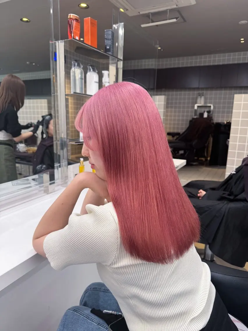 ミディアム カラー ヘアアレンジ Over hair_ misakiのヘアスタイル