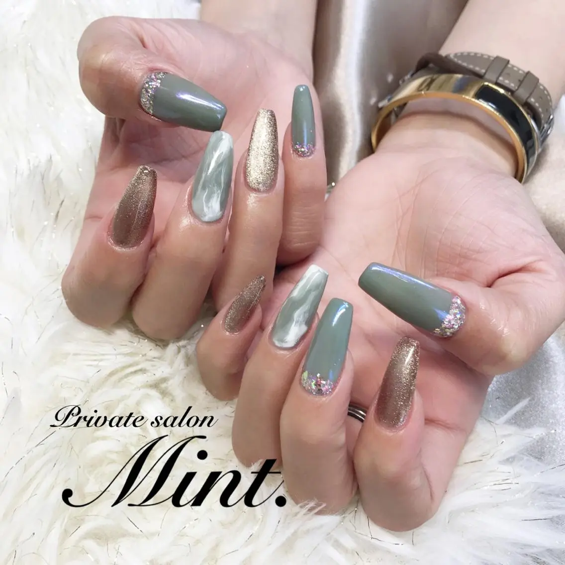 ロング ネイル ジェルネイル スカルプネイル Mint. nailのネイルデザイン