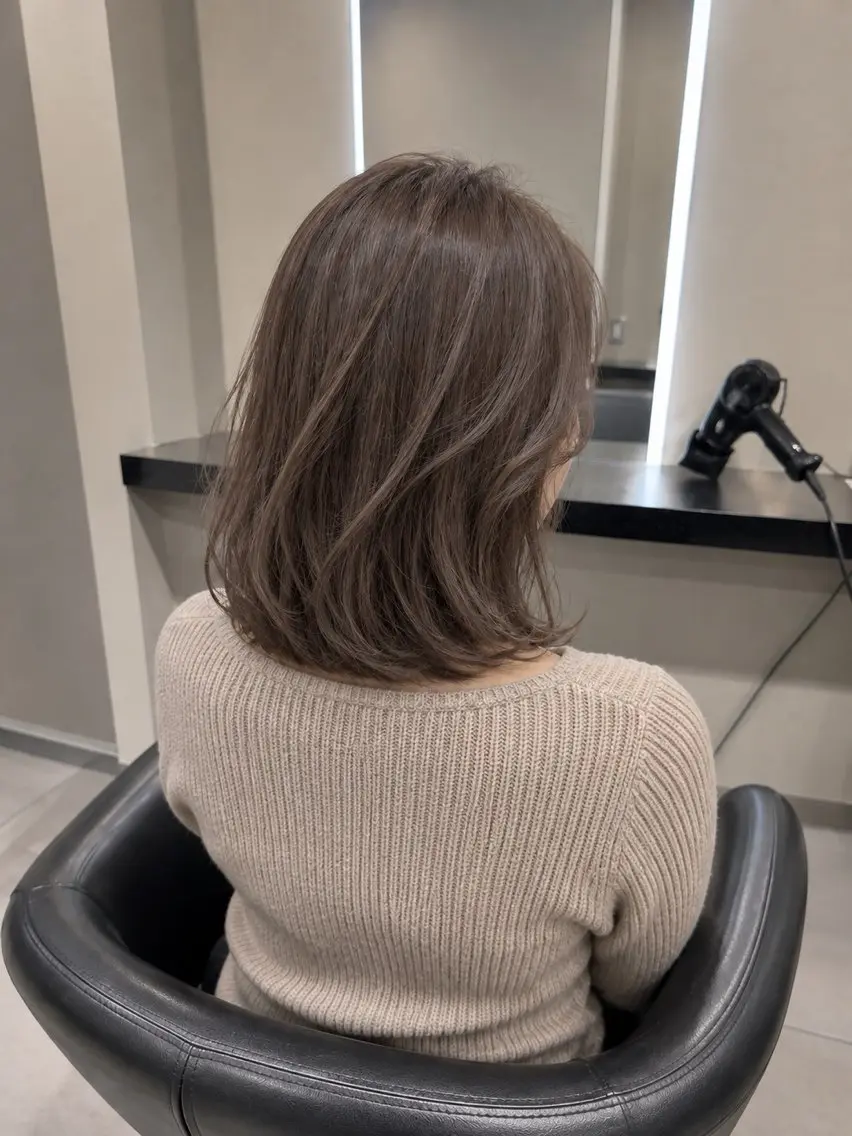 ミディアム カラー ブラウンカラー トリートメント 🌈ウルトワ水素 髪質改善naru🌈のヘアスタイル