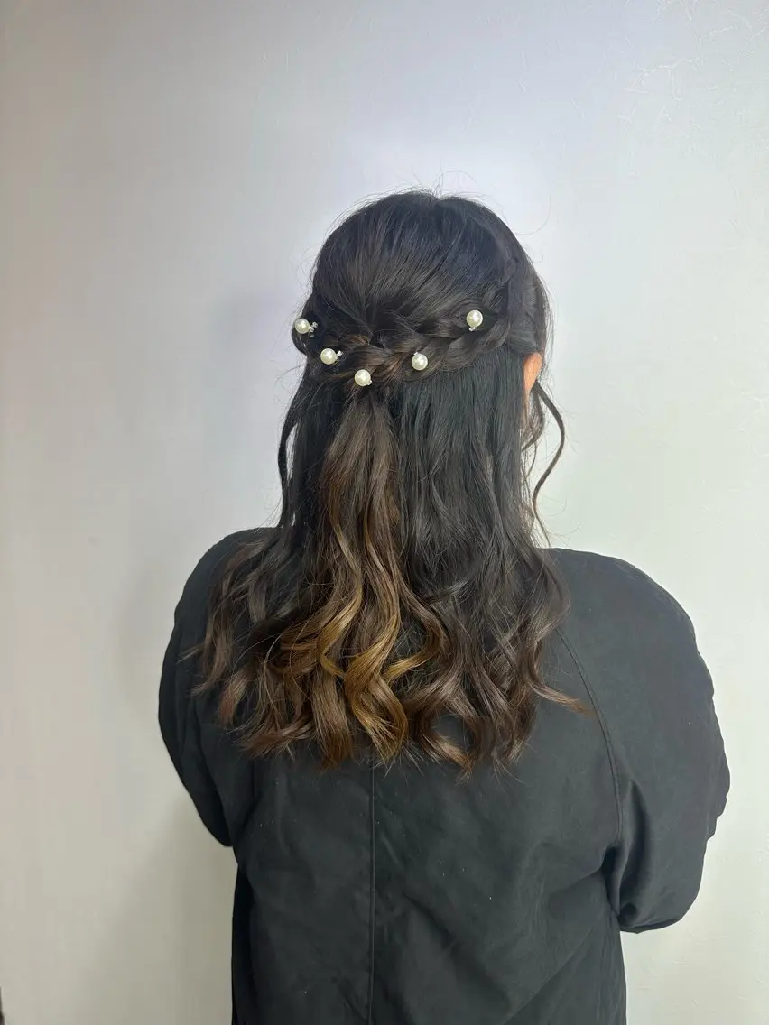 ロング ヘアアレンジ ヘアセット 髪質改善⭐️縮毛矯正 中野⭐️Rinaのヘアスタイル
