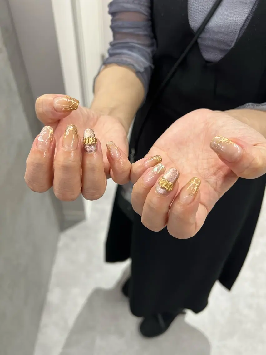 ネイル ジェルネイル 韓国ネイル ニュアンスネイル パラジェル シンプルネイル ハンドネイル ハンドケア Bana_ Nailのネイルデザイン