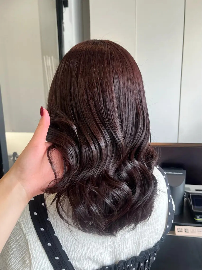 セミロング カラー カット ヘアカラー トリートメント 透明感カラーショート ボブツムギ♡のヘアスタイル