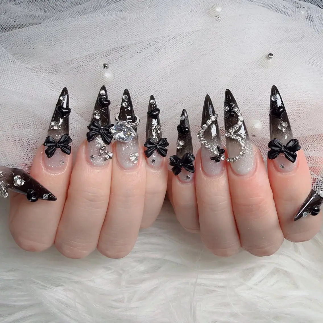 ネイル フットネイル フレンチネイル グラデーション 韓国ネイル ロングネイル ハンドネイル Hani Nail Salonのネイルデザイン