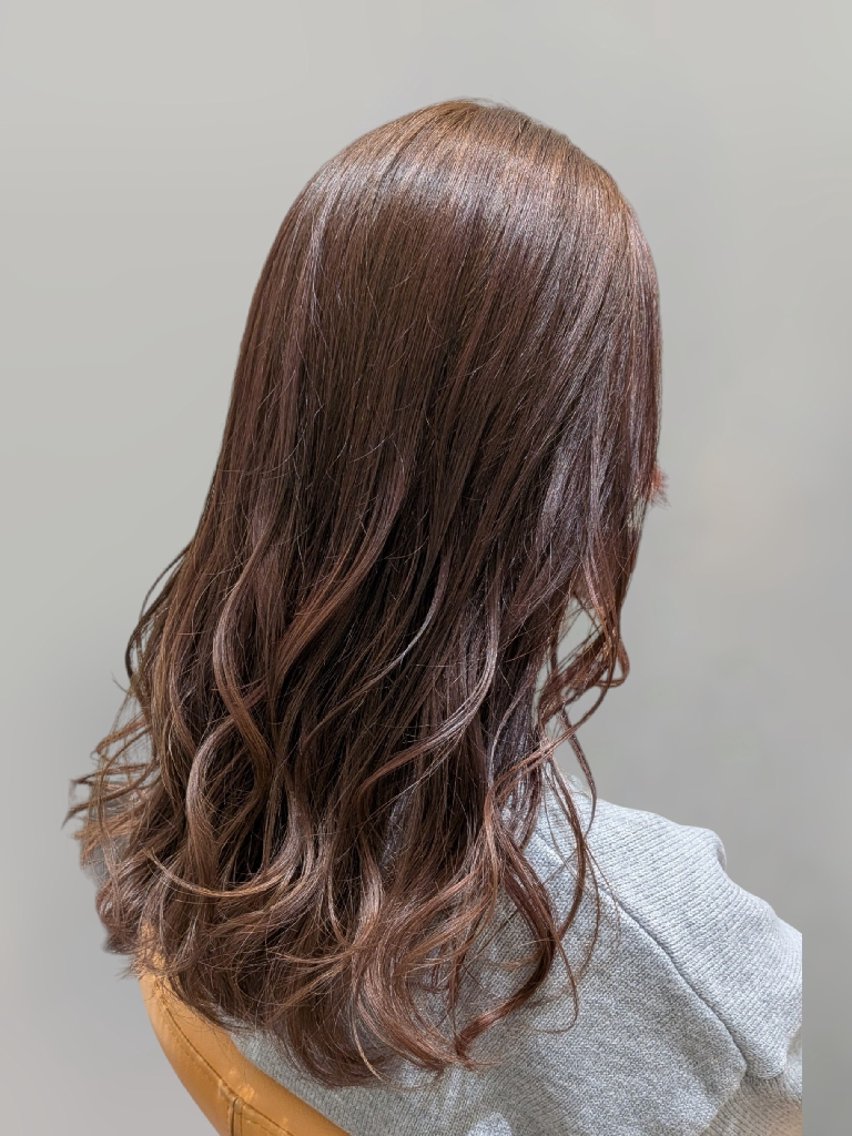 カラー セミロング ブラウンカラー カット ヘアカラー いしかわひろき💫 ハイライト/脱白髪染のヘアスタイル