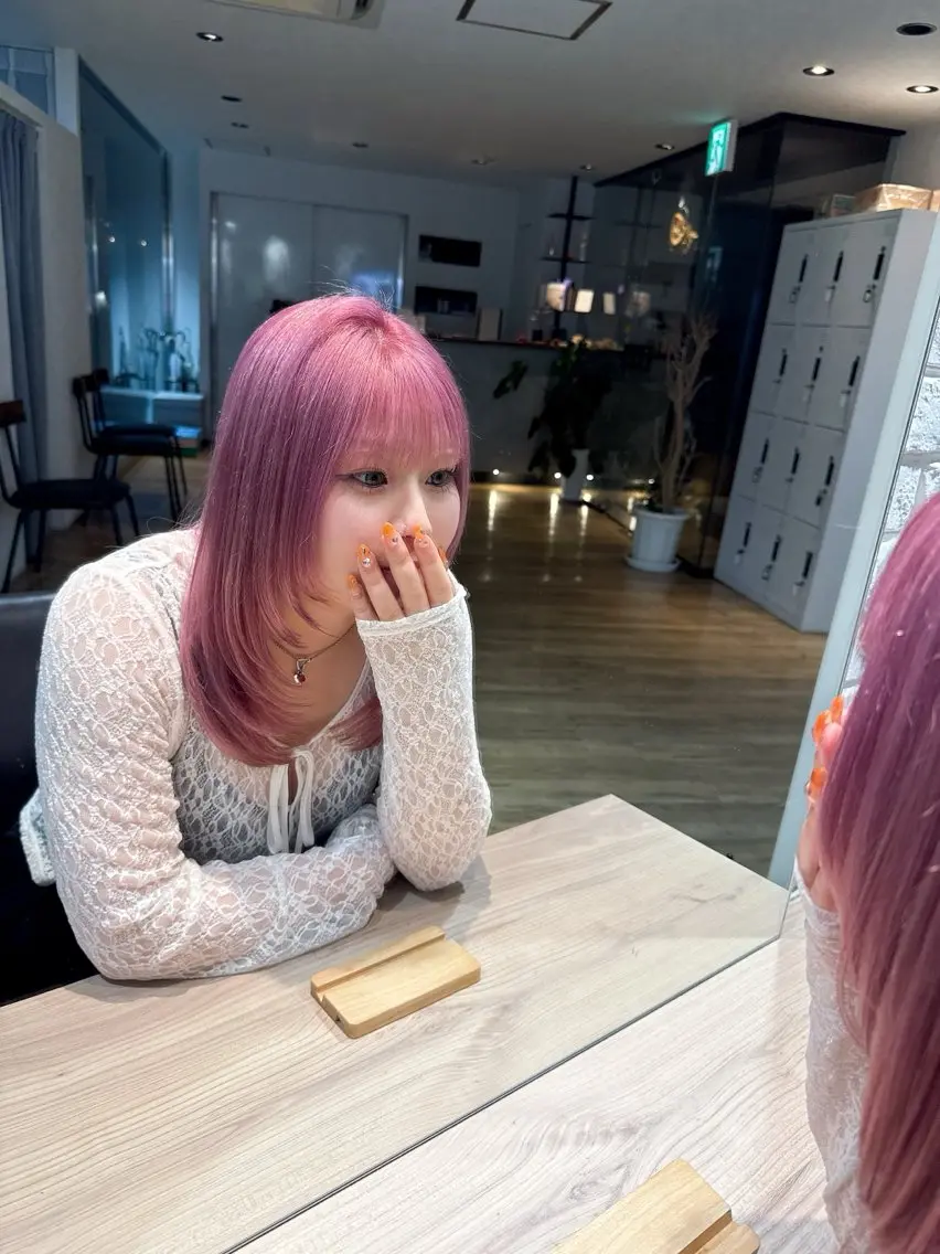 ロング ヘアカラー 川畑 心子のヘアスタイル