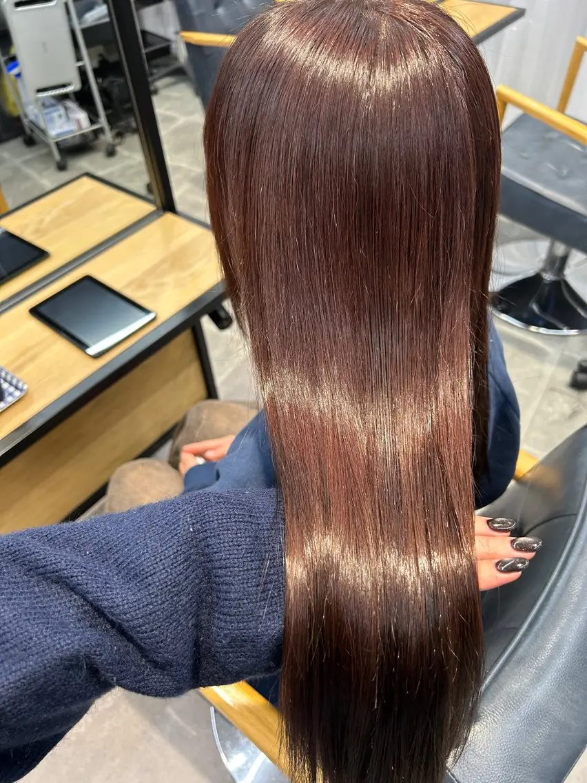 ロング カラー カット ヘアカラー トリートメント newi梅田🫧韓国 ヘア🫧sakiのヘアスタイル