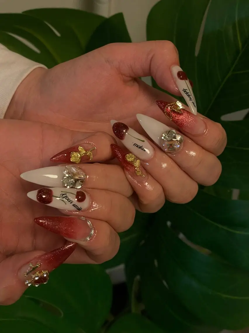 ネイル ロングネイル スカルプネイル 夏ネイル ハンドネイル Nail salon 🎀Angeのネイルデザイン
