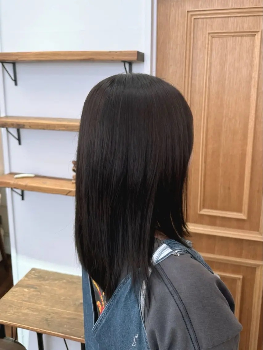 セミロング カラー ブリーチ ✨艶カラー×髪質改善 はるかのヘアスタイル