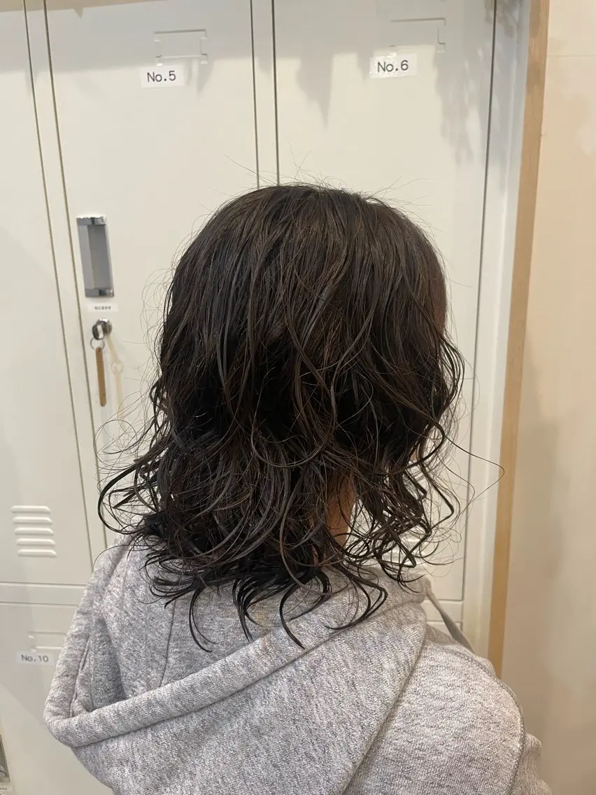 ミディアム カット パーマ 西村 望のヘアスタイル