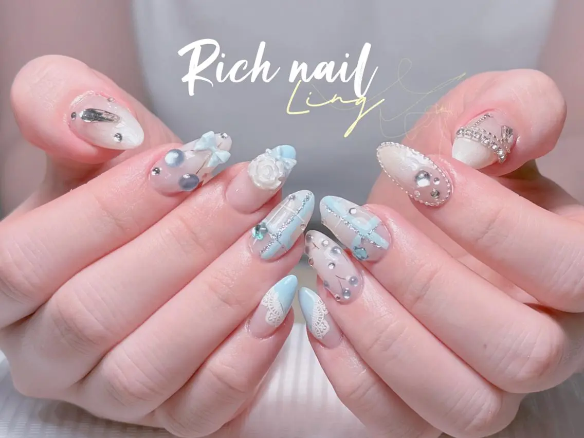 ネイル ハンドネイル ハンドケア Rich Nail 🤲🏻梨央のネイルデザイン