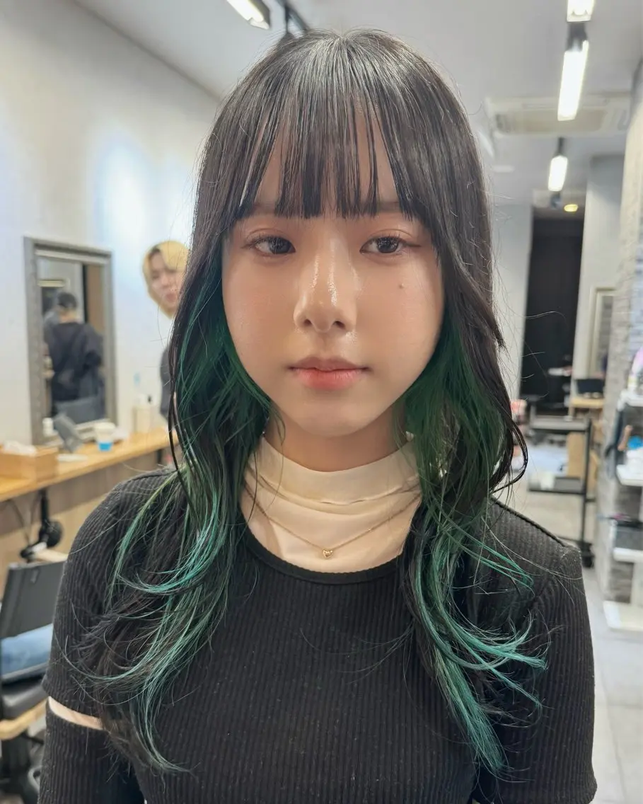 ロング カラー ヘアカラー トリートメント 縮毛矯正/髪質改善 インナーカラーせいぎのヘアスタイル