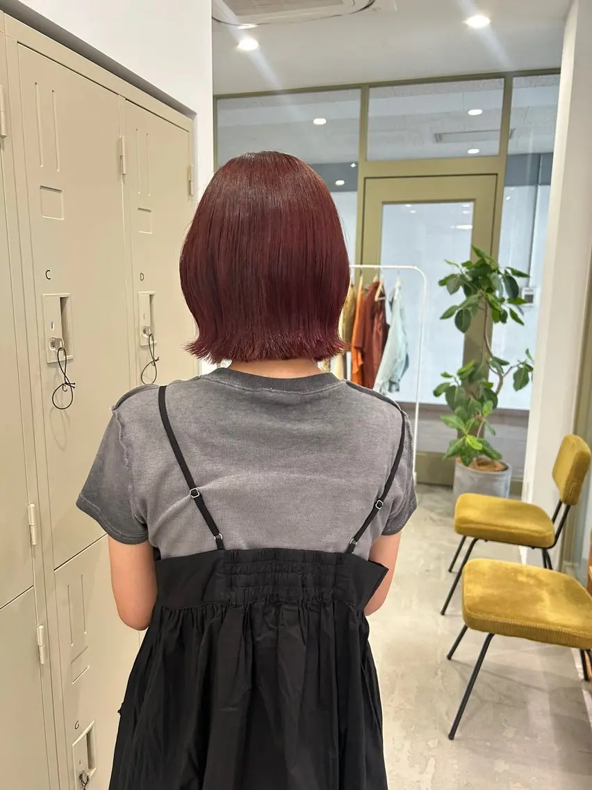 ショート カラー ブリーチ ダブルカラー ブリーチなしカラー ashiato mizukiのヘアスタイル