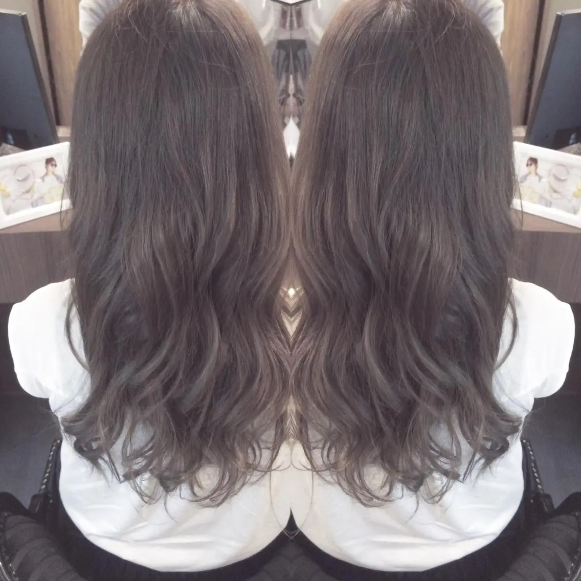セミロング ロング カラー グラデーションカラー 皆巳 達郎のヘアスタイル
