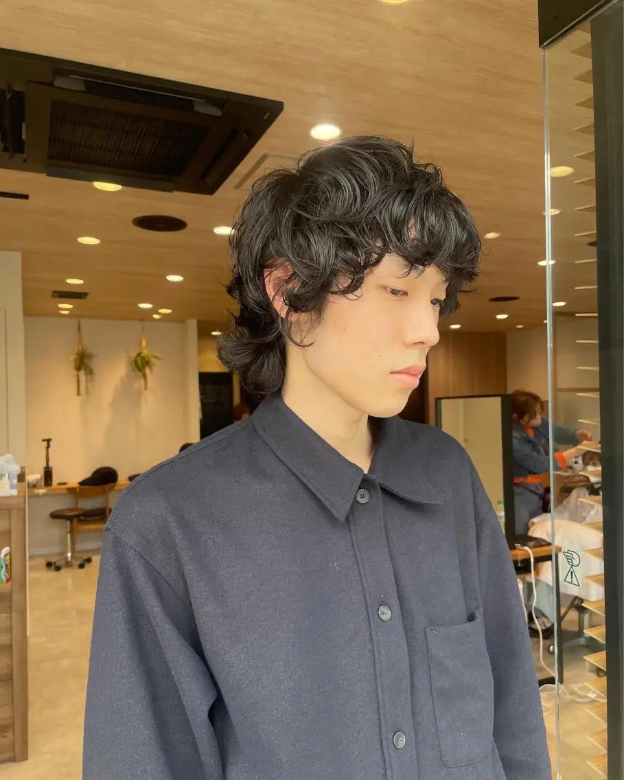 【メンズカット】ウルフカット+パーマの写真