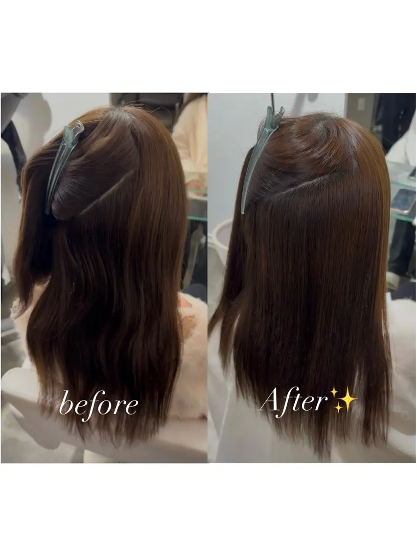 ロング 髪質改善 縮毛矯正 縮毛矯正 原宿♡縮毛矯正♡透明 感カラー【MAYU】のヘアスタイル