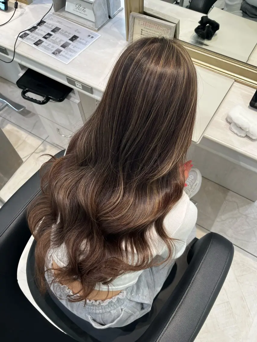 ロング カラー カット ヘアカラー 上尾/ママ美容師🫧 𝐌𝐞𝐢のヘアスタイル
