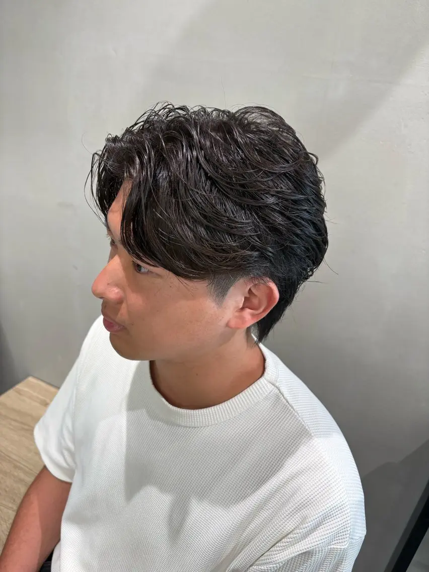 パーマ メンズ カット パーマ 💗韓国ヘア/髪質改 善💗若菜あいこのヘアスタイル