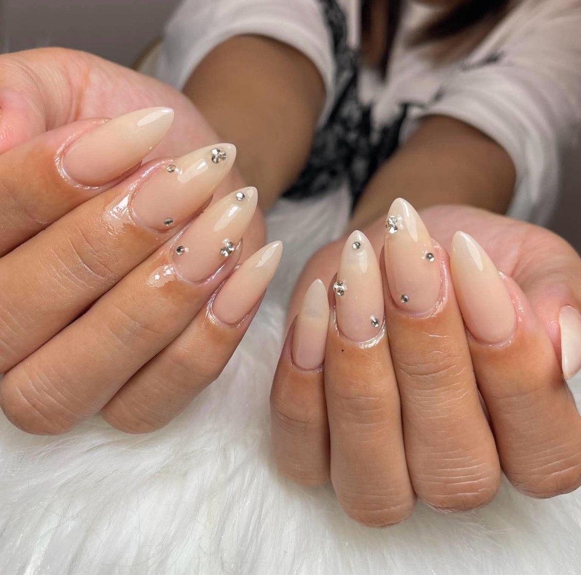 ネイル 長さ出し 韓国ネイル マグネットネイル ミラーネイル 持ち込み ハンドネイル Nail Salon An 渋谷店のネイルデザイン