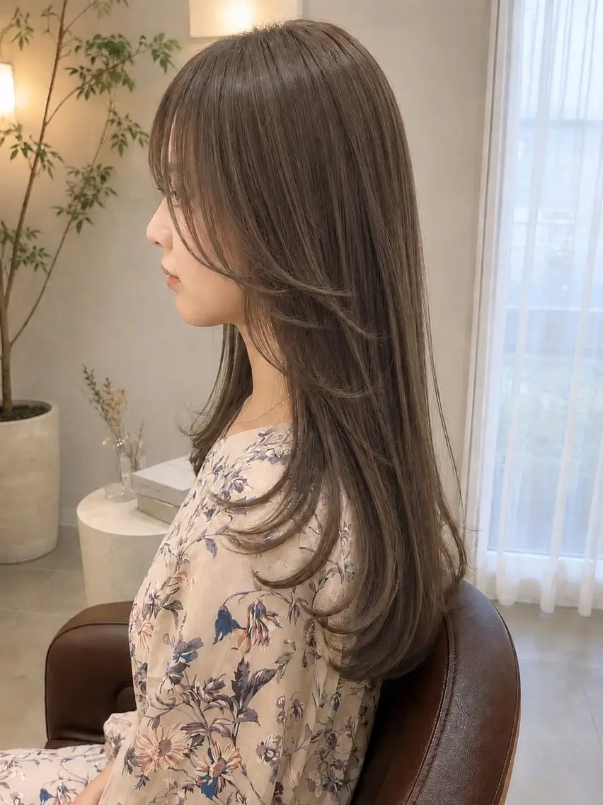 ロング カラー ヘアアレンジ カット ヘアカラー トリートメント 韓国レイヤー/ 💎Tomoya💎のヘアスタイル