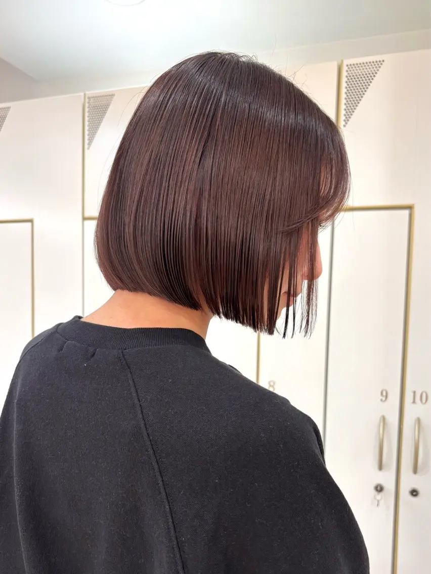 ミディアム カット ヘアカラー 🎀クロスパーマ/ ボブ🎀MOMONAのヘアスタイル