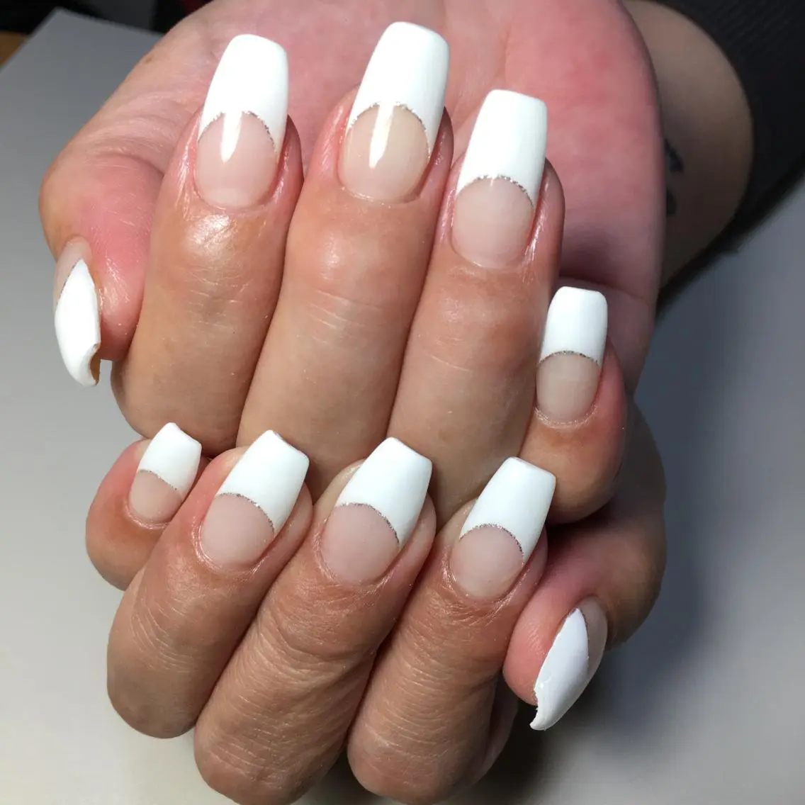 ネイル フレンチネイル ラメ(グリッター) ハンドネイル kipinail 川﨑えりかのネイルデザイン