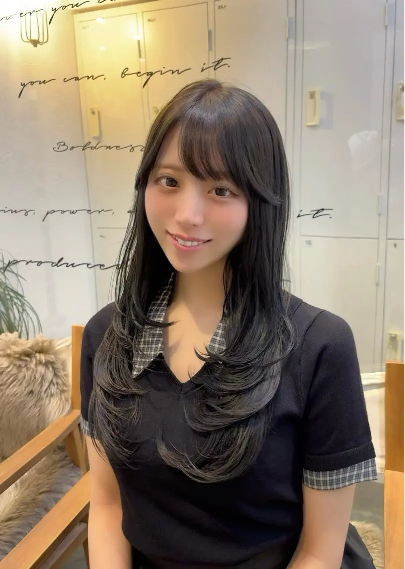 セミロング カラー ブリーチ ダブルカラー インナーカラー ブリーチなしカラー ハッシュカット カット 縮毛矯正 トリートメント 💜髪質改善💜韓国 レイヤー💜TAKUのヘアスタイル