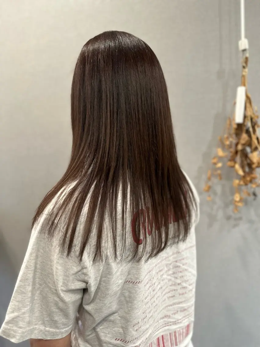ロング カラー カット ヘアカラー トリートメント K Harukaのヘアスタイル