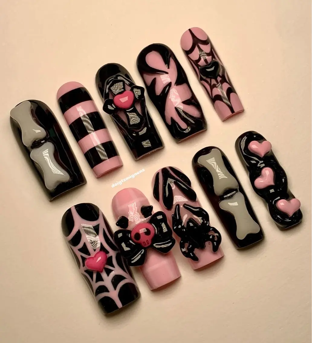 ネイル チークネイル 桜ネイル フットネイル ジェルネイル ハロウィン XIINH NAIL SALONのネイルデザイン
