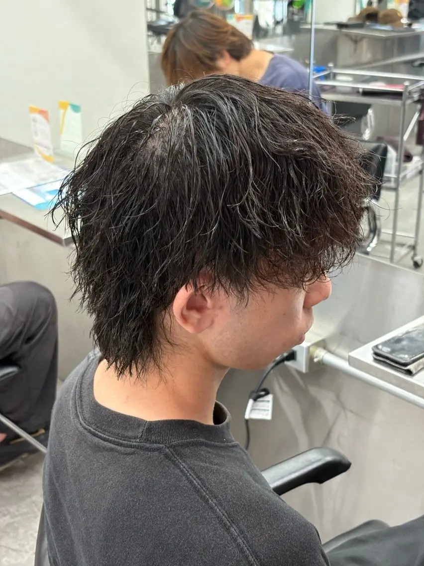 ミディアム カラー パーマ メンズ カット パーマ トリートメント ヘアセット 🔥最強メンズ特化/ パーマの達人🔥風見のヘアスタイル