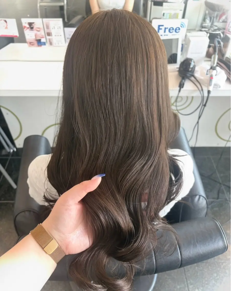 ロング カラー ブリーチ ブラウンカラー ダブルカラー ヘーゼル ブリーチなしカラー ヘアカラー ガーリー×韓国🎀 ⟡.·天野結良⟡.·のヘアスタイル