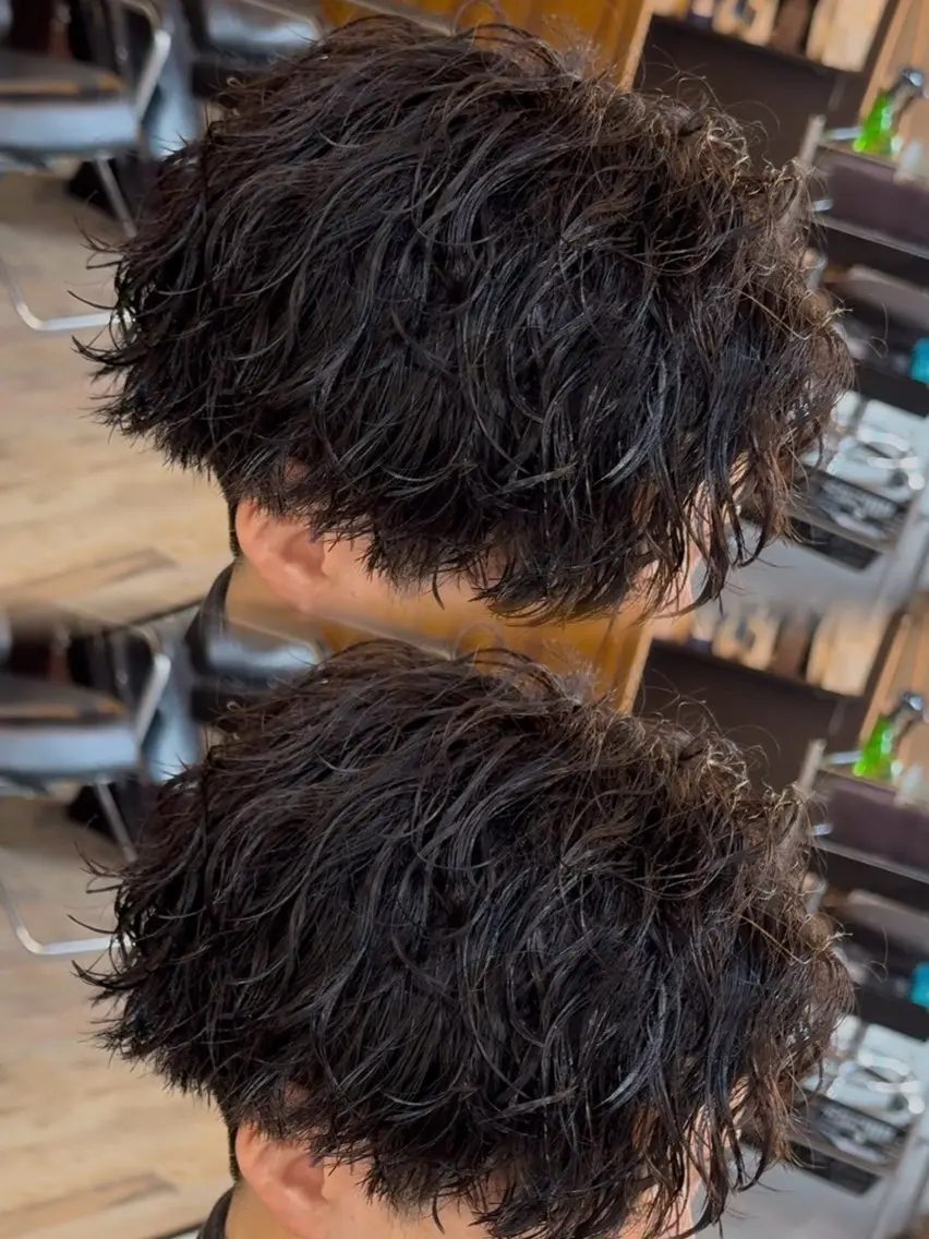パーマ メンズ 波巻きパーマ カットモデル 募集中✨kotoのヘアスタイル