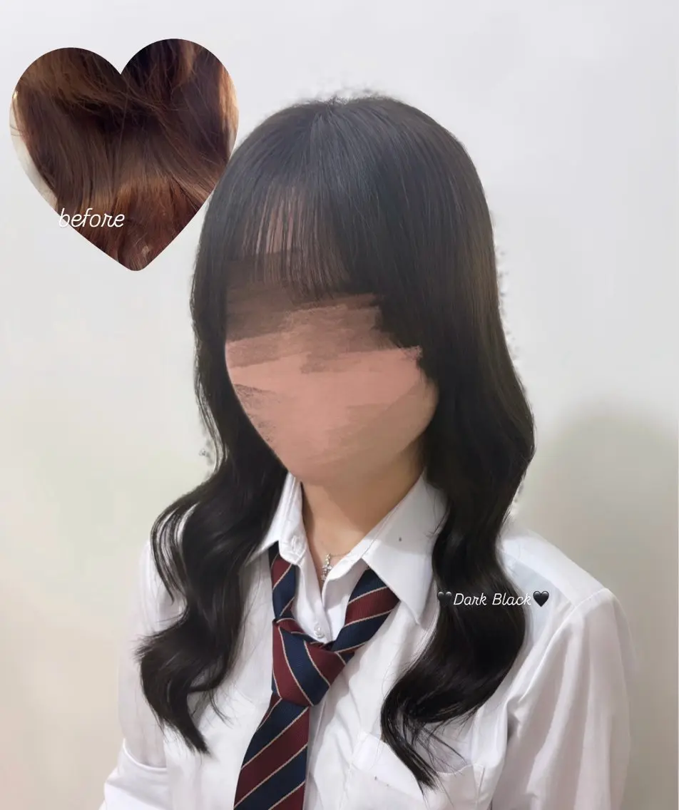 カラー 黒髪 ブリーチモデル募集 KAREN🐨🤍のヘアスタイル