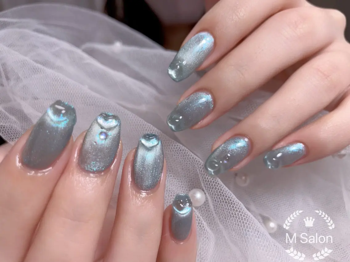 ネイル フレンチネイル マグネットネイル ニュアンスネイル オフィスネイル ワンカラーネイル Mnail _KKのネイルデザイン
