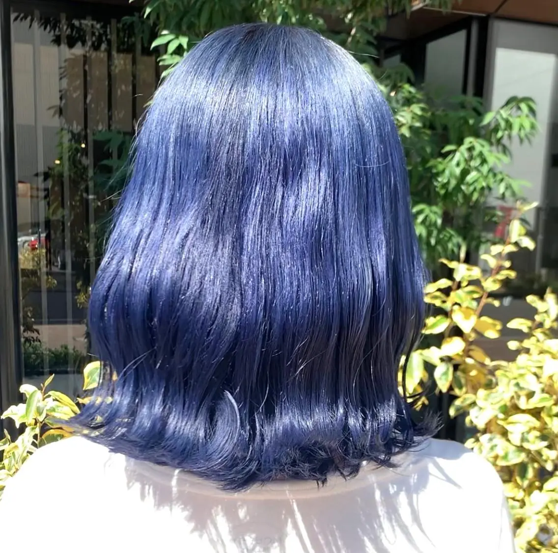 セミロング カラー ヘアアレンジ ブルーカラー ネイビーカラー マツオカ マコのヘアスタイル