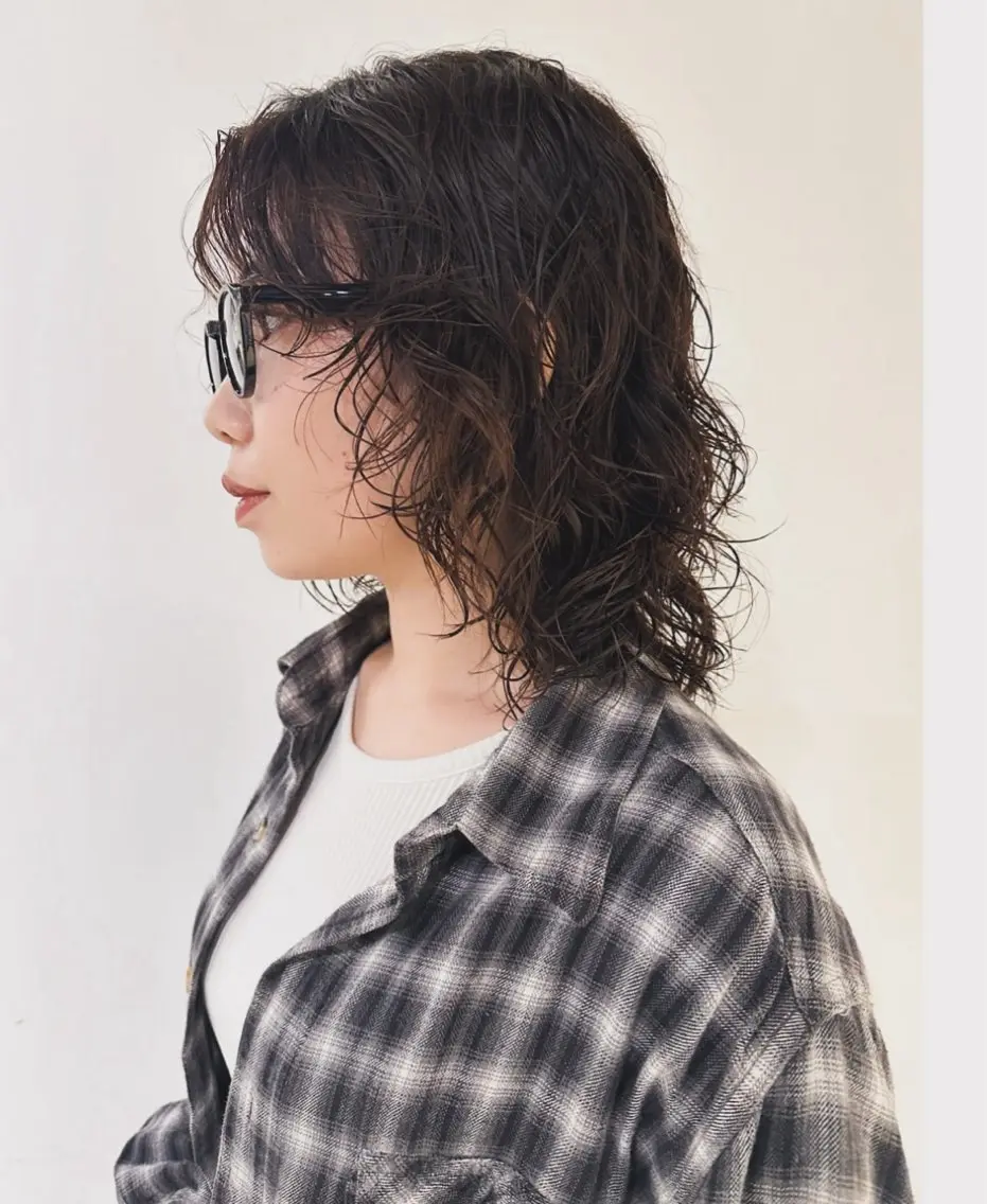 ミディアム パーマ 🌸メンズカット 特化⭐️のヘアスタイル