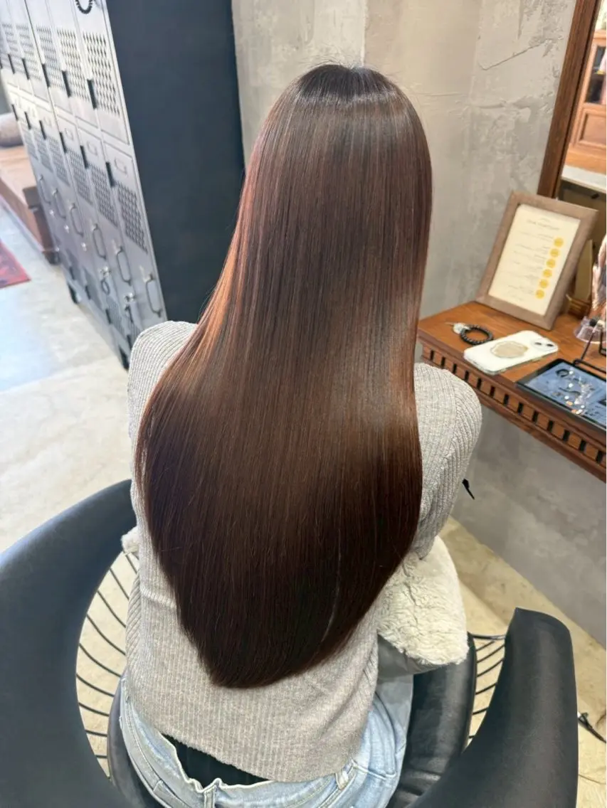ロング 縮毛矯正 トリートメント 縮毛矯正／髪質改善 小野竜聖のヘアスタイル