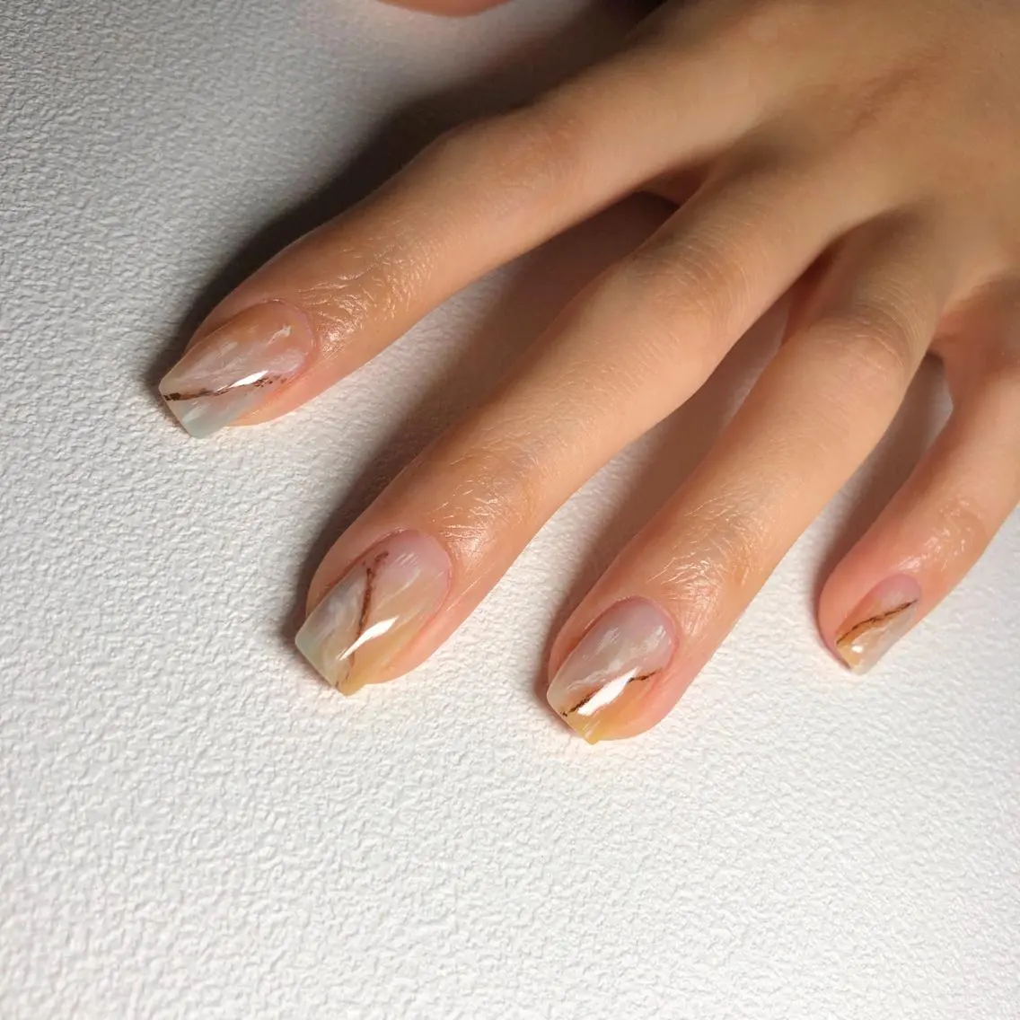 ネイル 大理石ネイル(マーブル) ニュアンスネイル ハンドネイル Kiffer Ayaのネイルデザイン