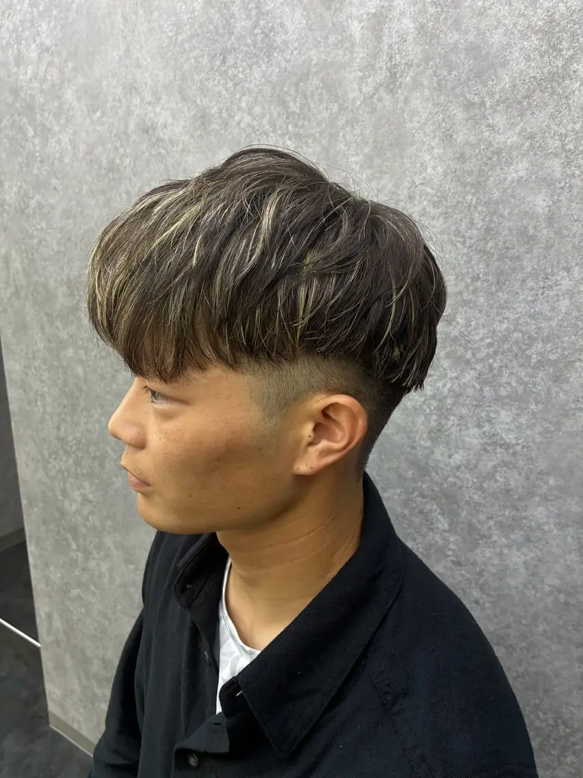 カラー メンズ カット ヘアカラー パーマ 深野 ちさとのヘアスタイル