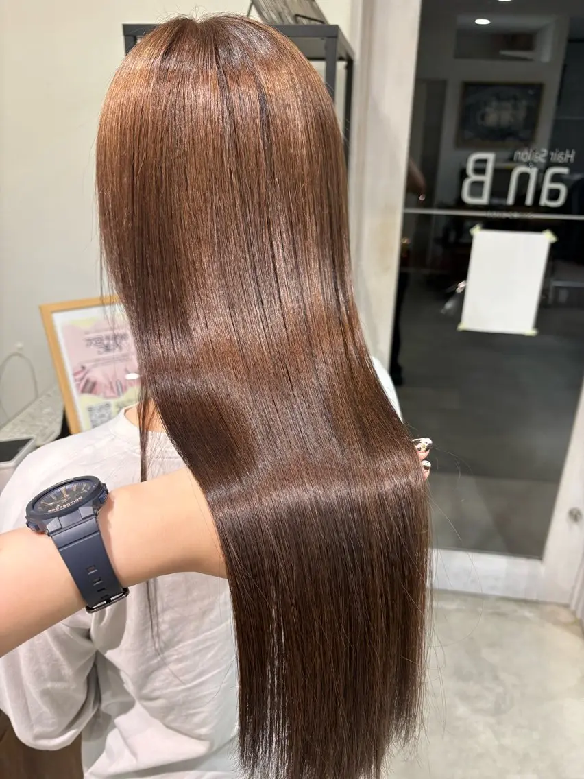 ロング 縮毛矯正 縮毛矯正 anB Bのヘアスタイル