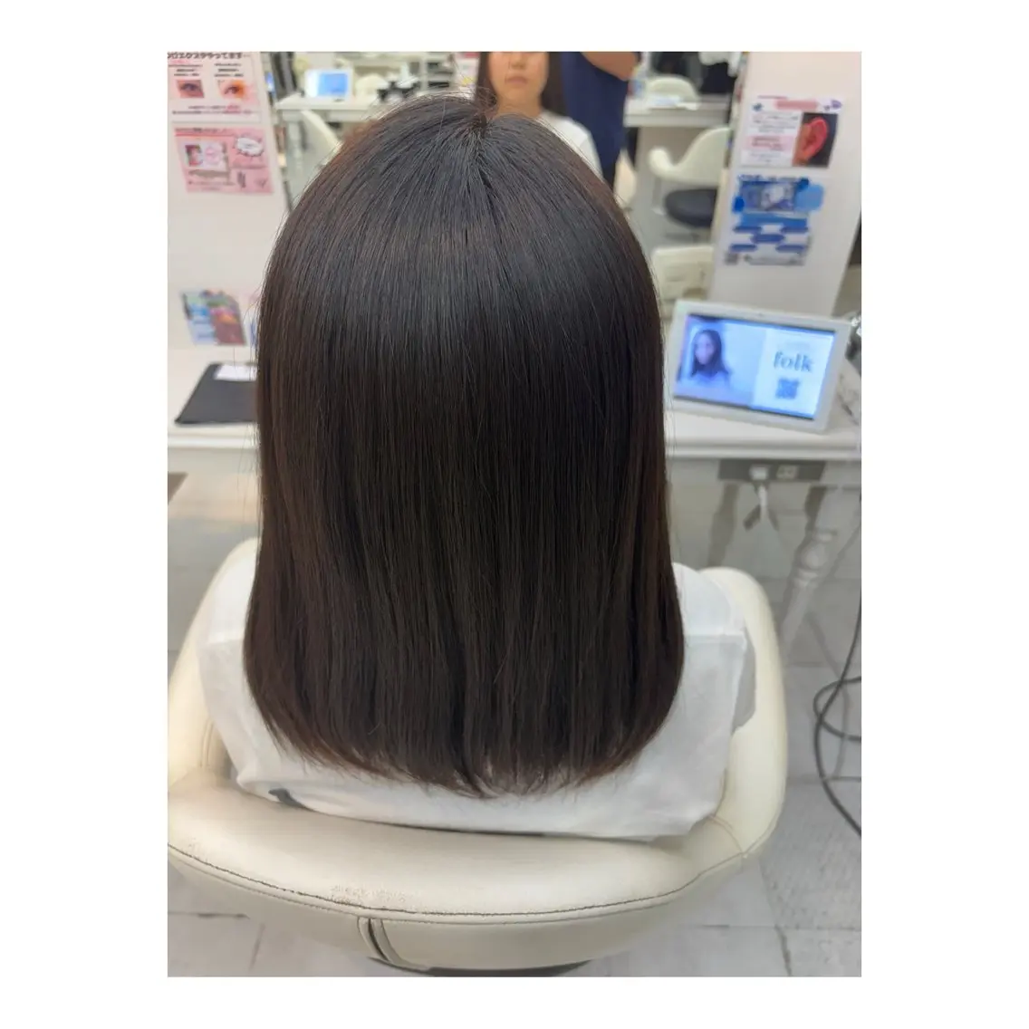 セミロング パーマ 縮毛矯正 縮毛矯正 トリートメント 岩崎 裕司のヘアスタイル