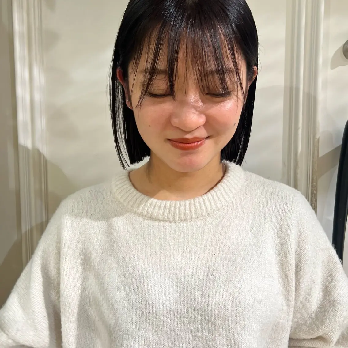 ショート 切りっぱなしボブ ボブ 杉岡 ちさのヘアスタイル