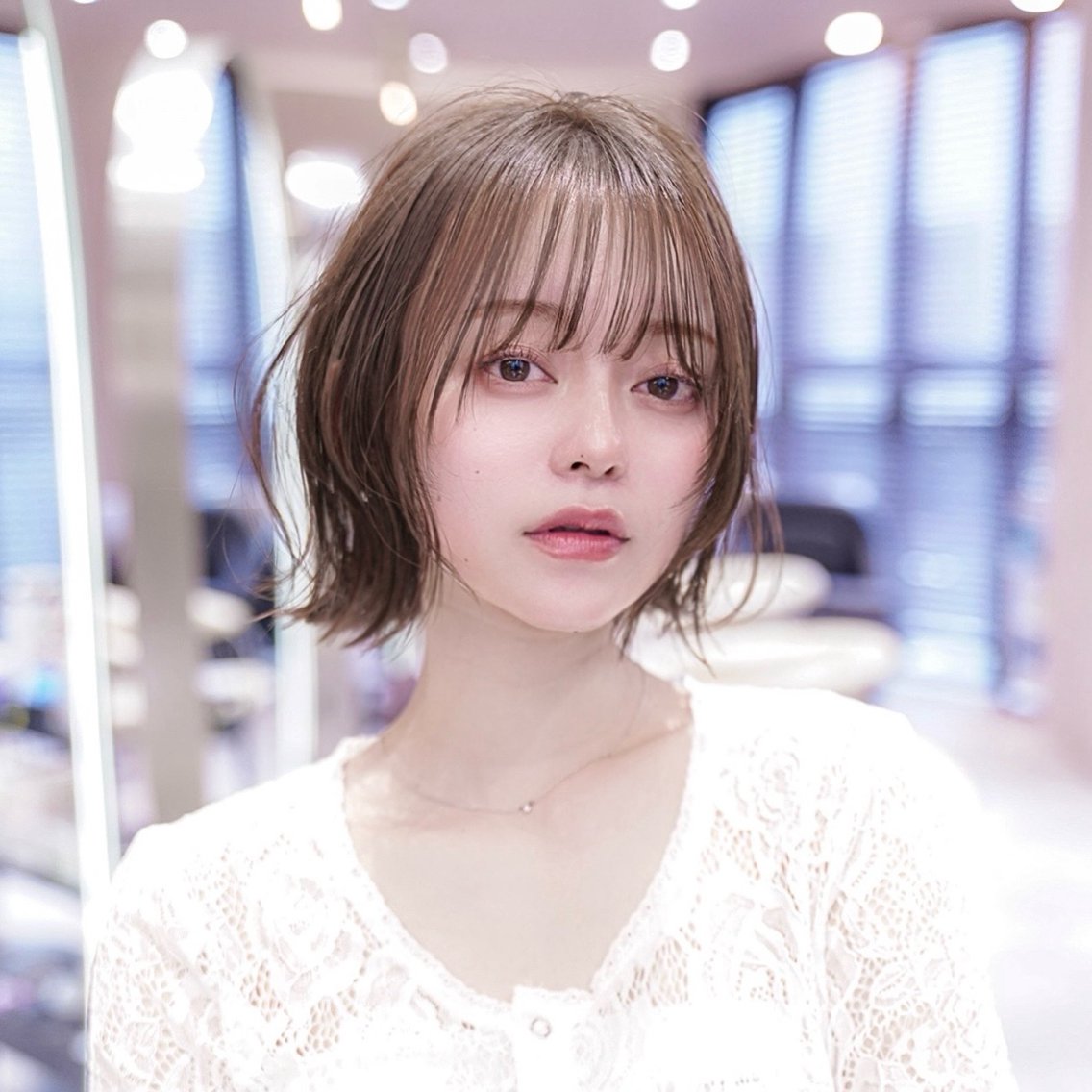 ショート カラー くびれヘア 顔まわりレイヤー 顔周りカット ハッシュカット 韓国風ヘア ヘアカラー レイヤーカット特化 /YUITO/渋谷のヘアスタイル