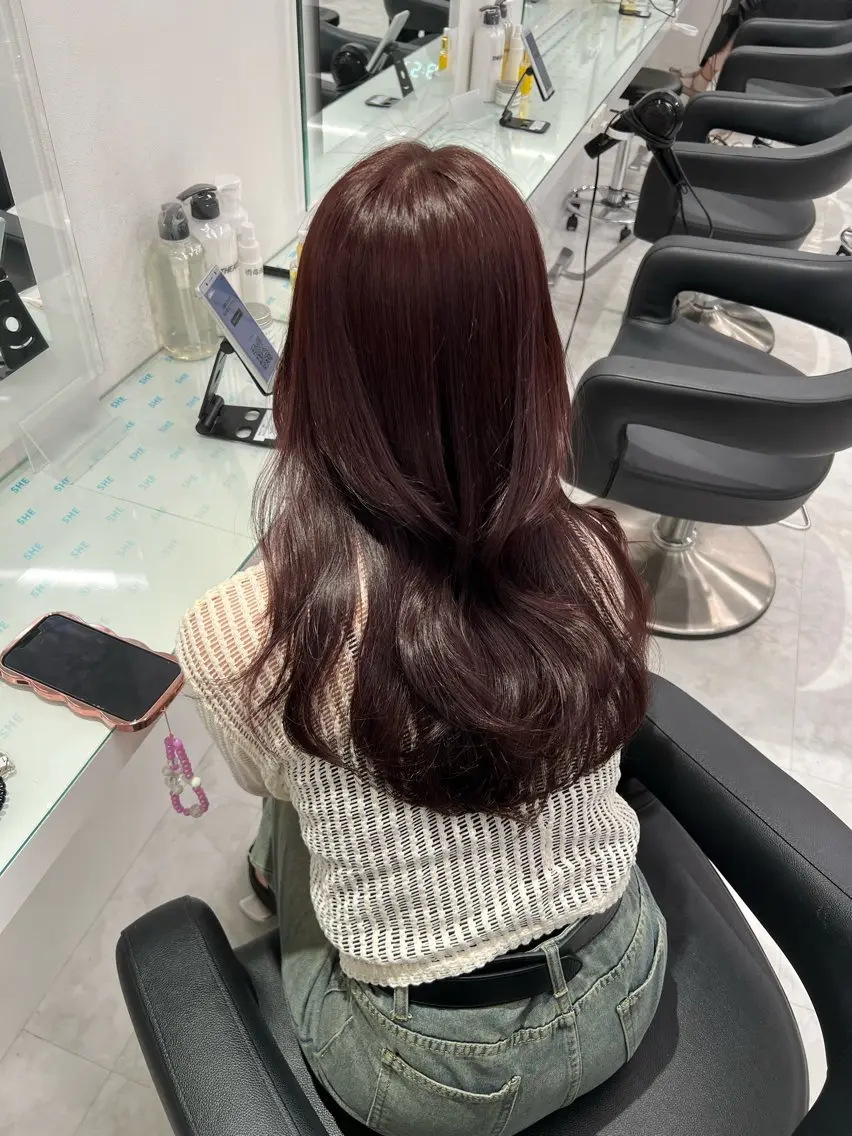 カラー ヘアカラー トリートメント ヘッドスパ ヘアセット ブリーチなし透明感 💗RYOTAのヘアスタイル