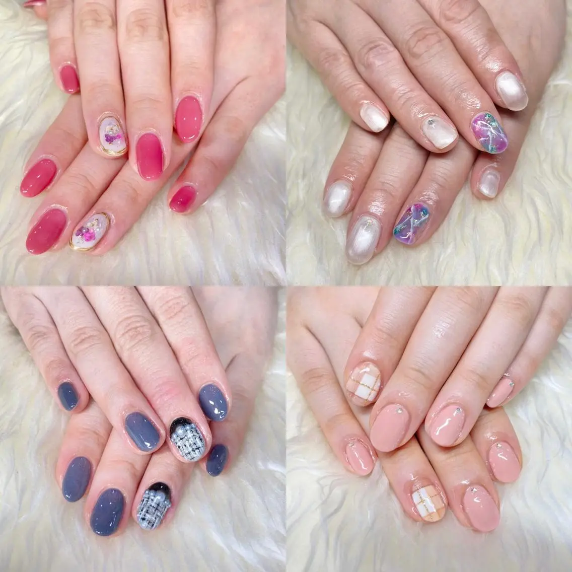 ネイル 長さ出し ジェルネイル 韓国ネイル マグネットネイル 持ち込み Nail&eye Belire 新宿のネイルデザイン