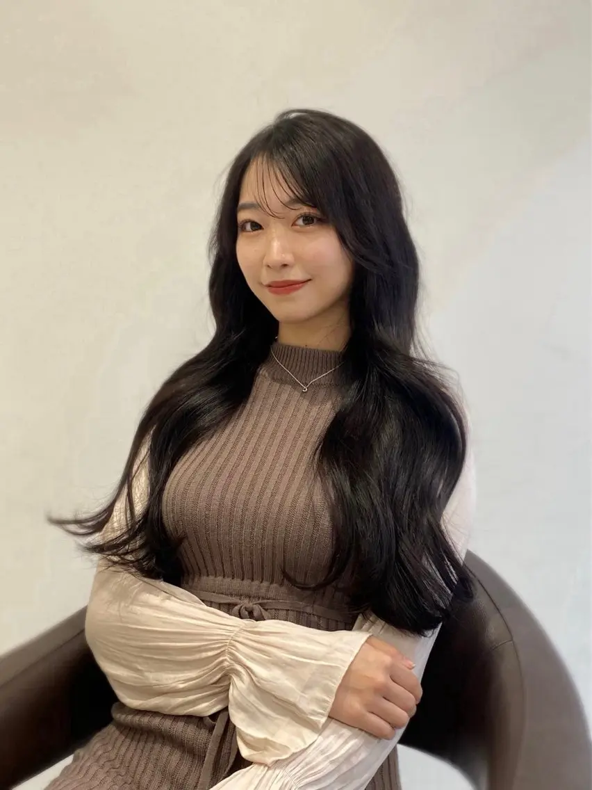 ロング ヘアカラー トリートメント 岡山 愛のヘアスタイル