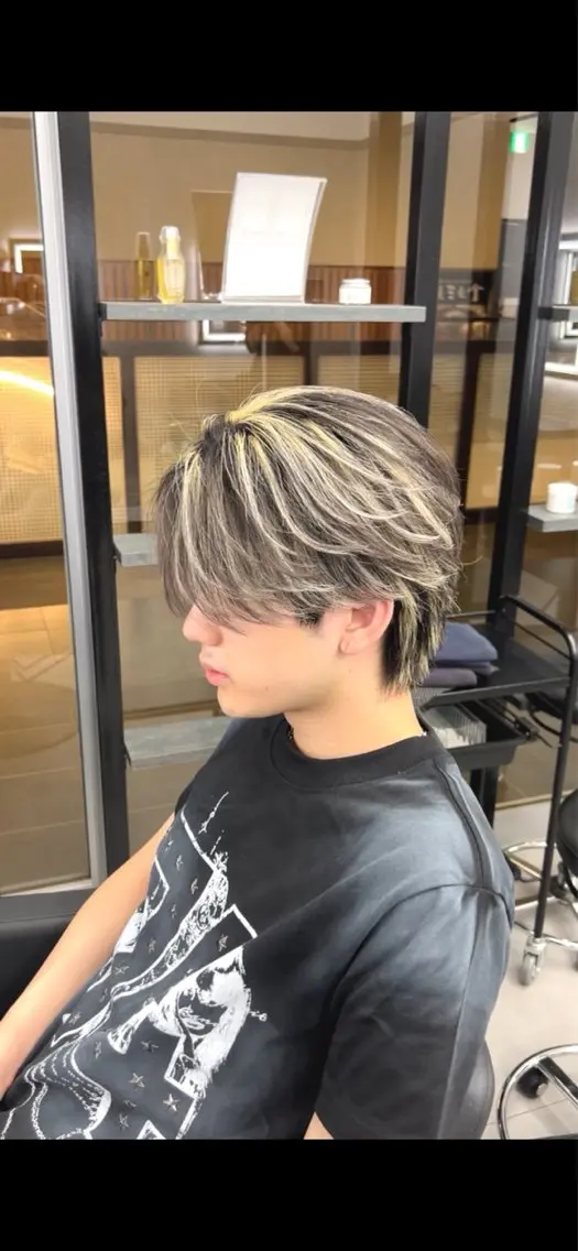 カラー メンズ メンズハイライト ハイライトカラー 【札幌メンズ特化】 つばさ🔥のヘアスタイル