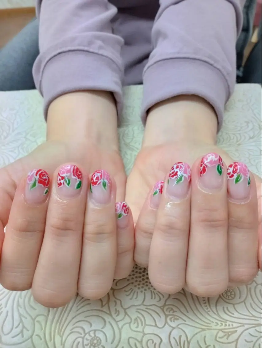 ネイル フラワーネイル precious nail roomのネイルデザイン