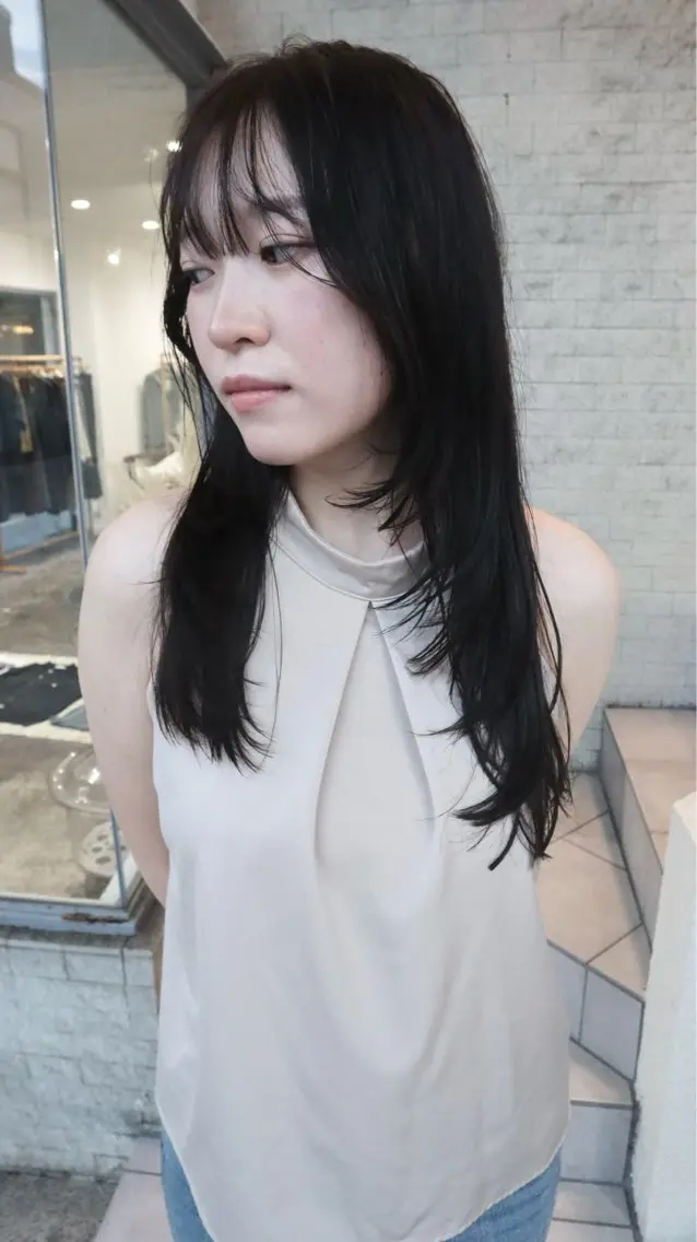 セミロング カット ヘアカラー トリートメント レイヤー/ボブ/ 透明感カラー/ニワのヘアスタイル